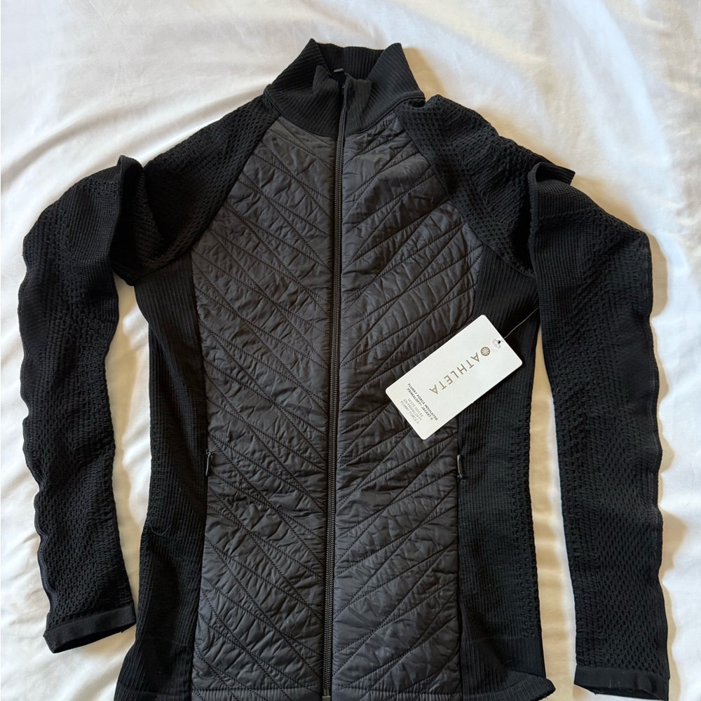 NWT Athleta Women's Black Quilted Puffer Jacket